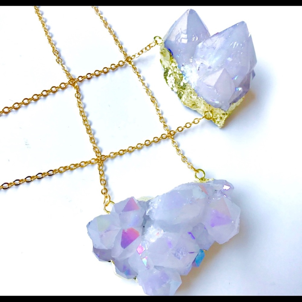 HOST PICK Aura Quartz healing Crystal Necklace - Picture 4 of 7